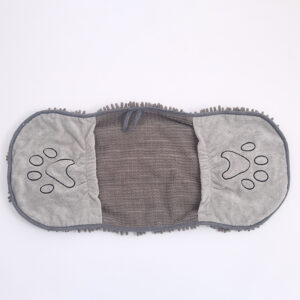 Pocketed Pet Drying Towel — Grey